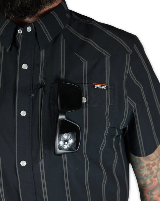OFF THE GRID DARYLL SS SHIRT - VINTAGE BLACK