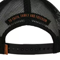 HOLD FAST American Flag Canvas Brown Cap