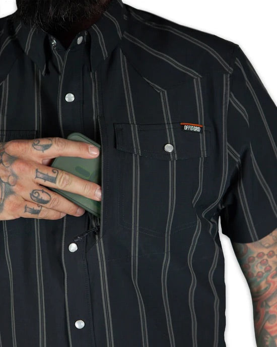 OFF THE GRID DARYLL SS SHIRT - VINTAGE BLACK