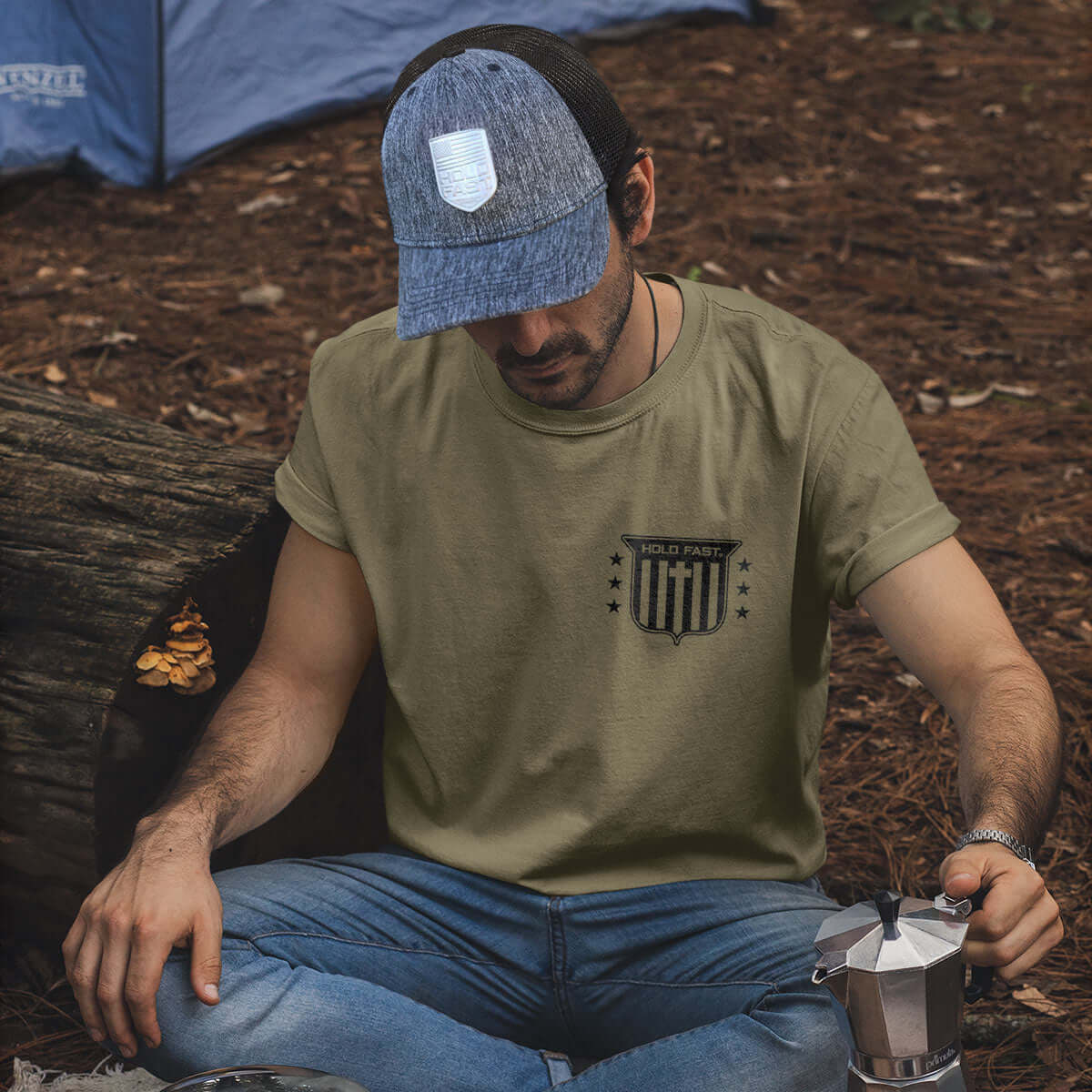 HOLD FAST Metal Badge Men’s Cap