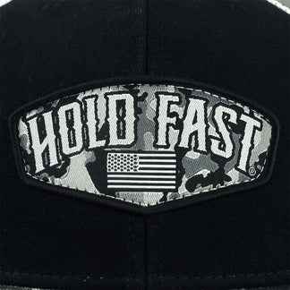 HOLD FAST Black Camo Crest Men’s Cap
