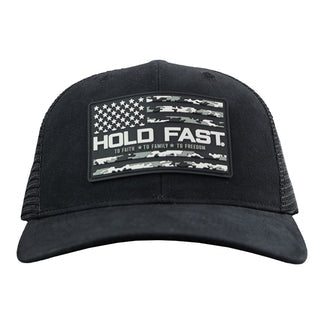 HOLD FAST Camo Flag Men’s Cap