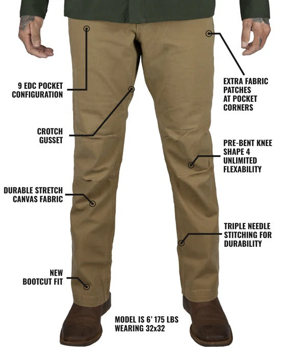 OFF THE GRID TRAILBLAZER BOOT CUT PANTS - COYOTE