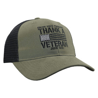 Hold Fast Thank a Veteran Flag Men’s Cap