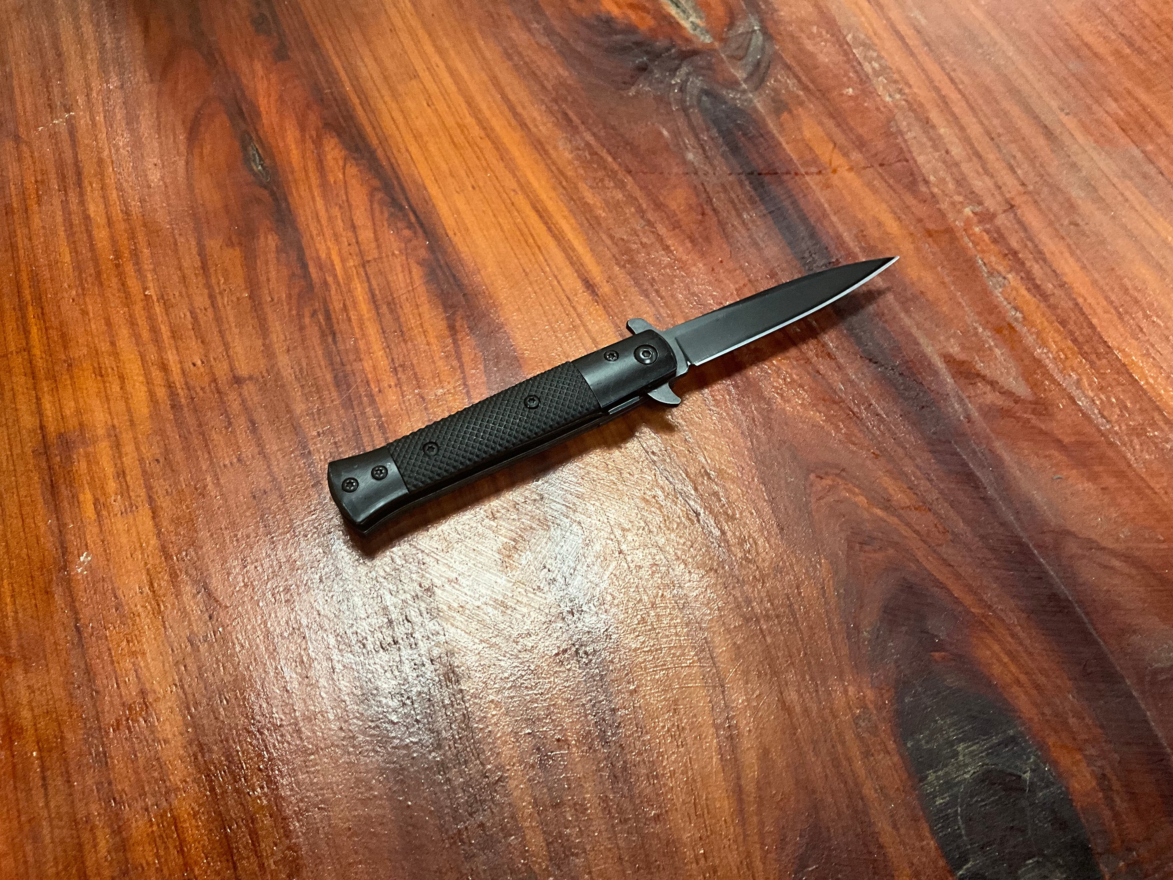 THE RILL SIMPLE TOOLS The Roughneck folding boot knife black 512