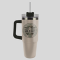 HOLD FAST 30 oz Stainless Steel Mug With Straw Pro Faith Eagle