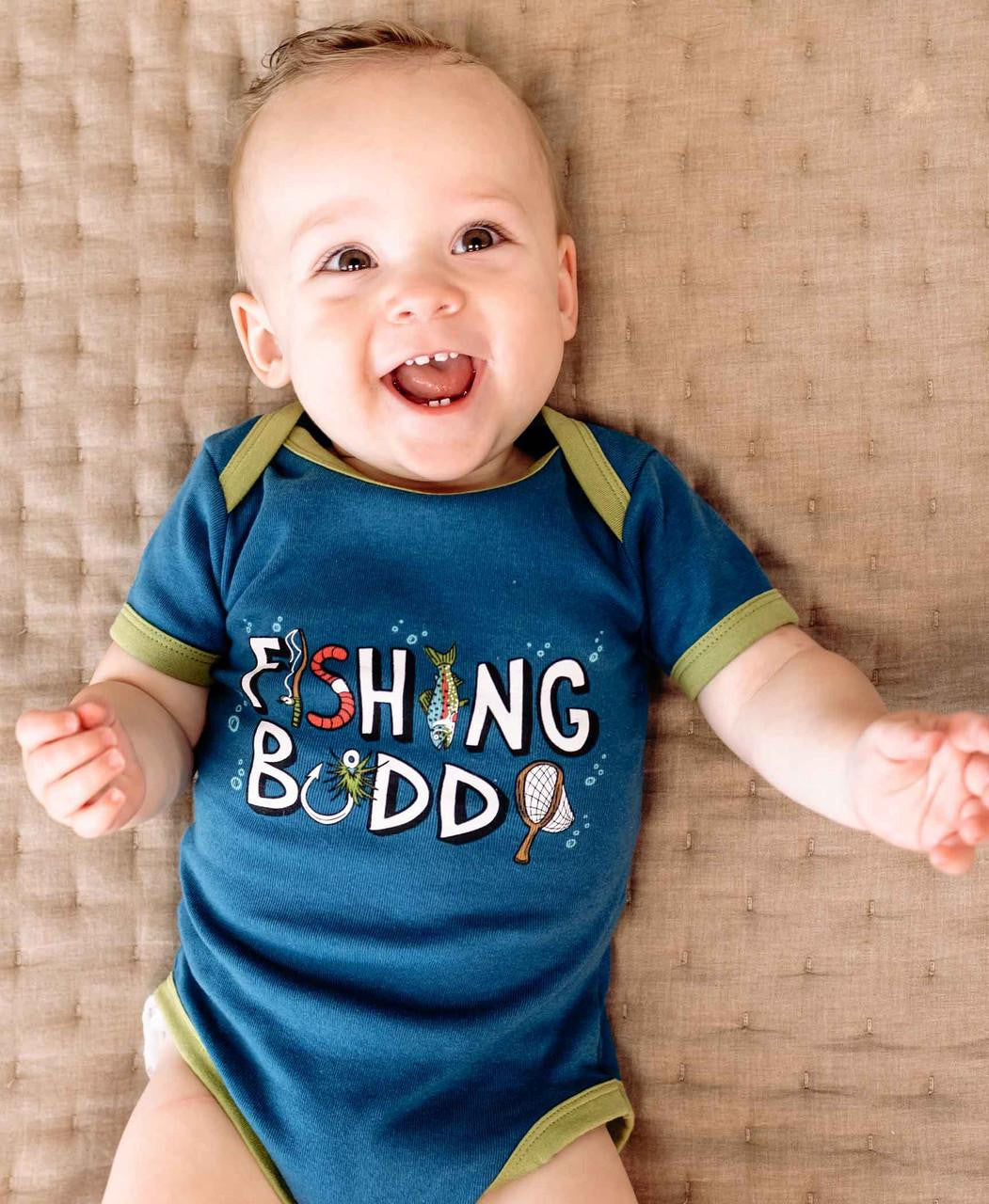 Lazy One Fishing Buddy Creeper Onesie