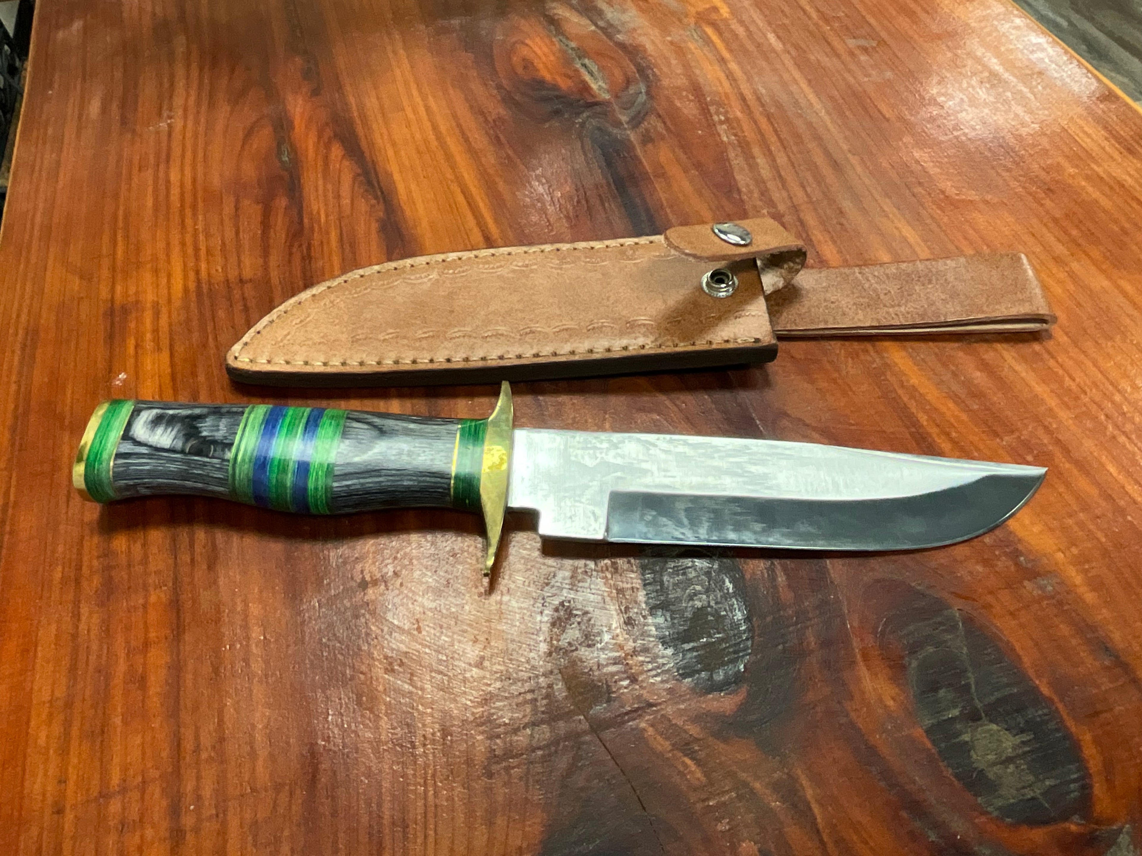 THE RILL SIMPLE TOOLS THE CROCKET BOWIE KNIFE WITH SHEATH 583