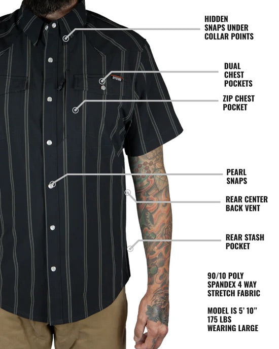 OFF THE GRID DARYLL SS SHIRT - VINTAGE BLACK