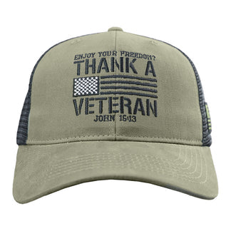 Hold Fast Thank a Veteran Flag Men’s Cap
