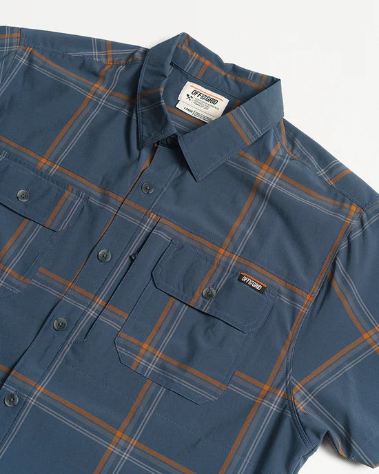 OFF THE GRID JACK KNIFE SS SHIRT - DK GRAY BLUE