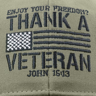 Hold Fast Thank a Veteran Flag Men’s Cap