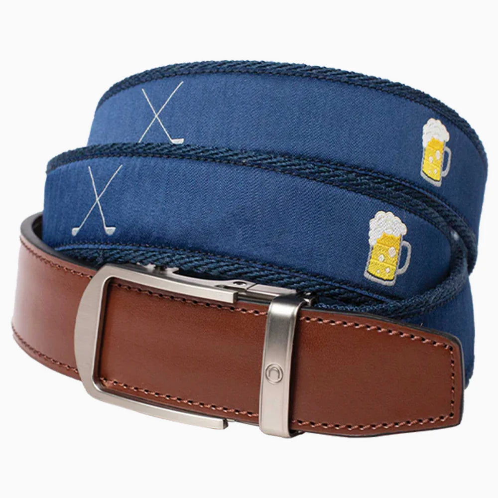 NexBelt Hampton Happy Time Golf Ribbon Ratchet Belt 1.38" [35mm]
