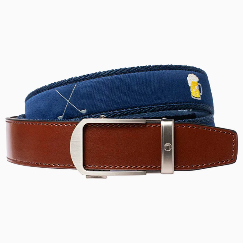 NexBelt Hampton Happy Time Golf Ribbon Ratchet Belt 1.38" [35mm]