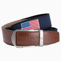 NexBelt Hampton USA Flag Golf Ribbon Ratchet Belt 1.38" [35mm]
