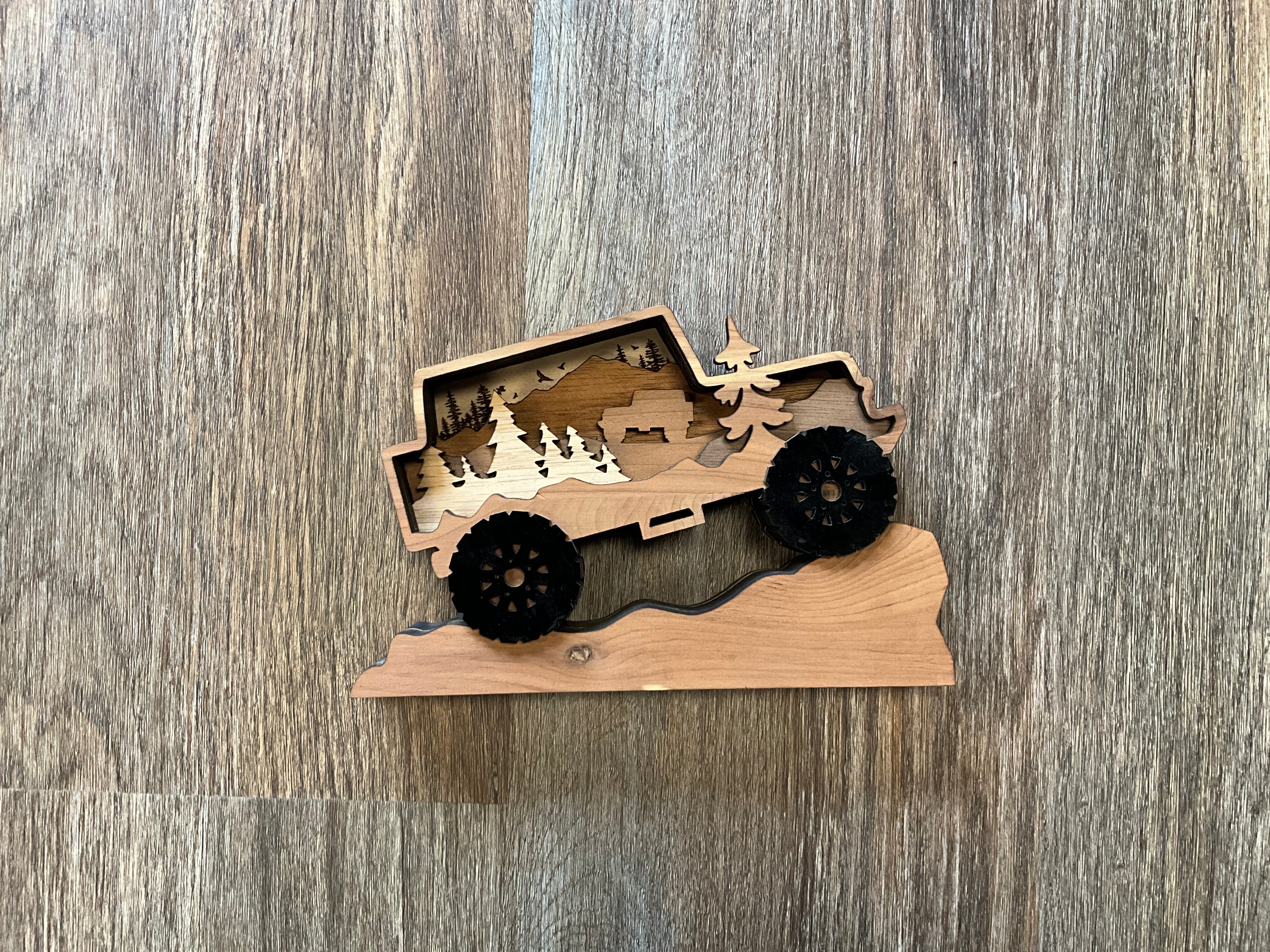 3D jeep plaque
