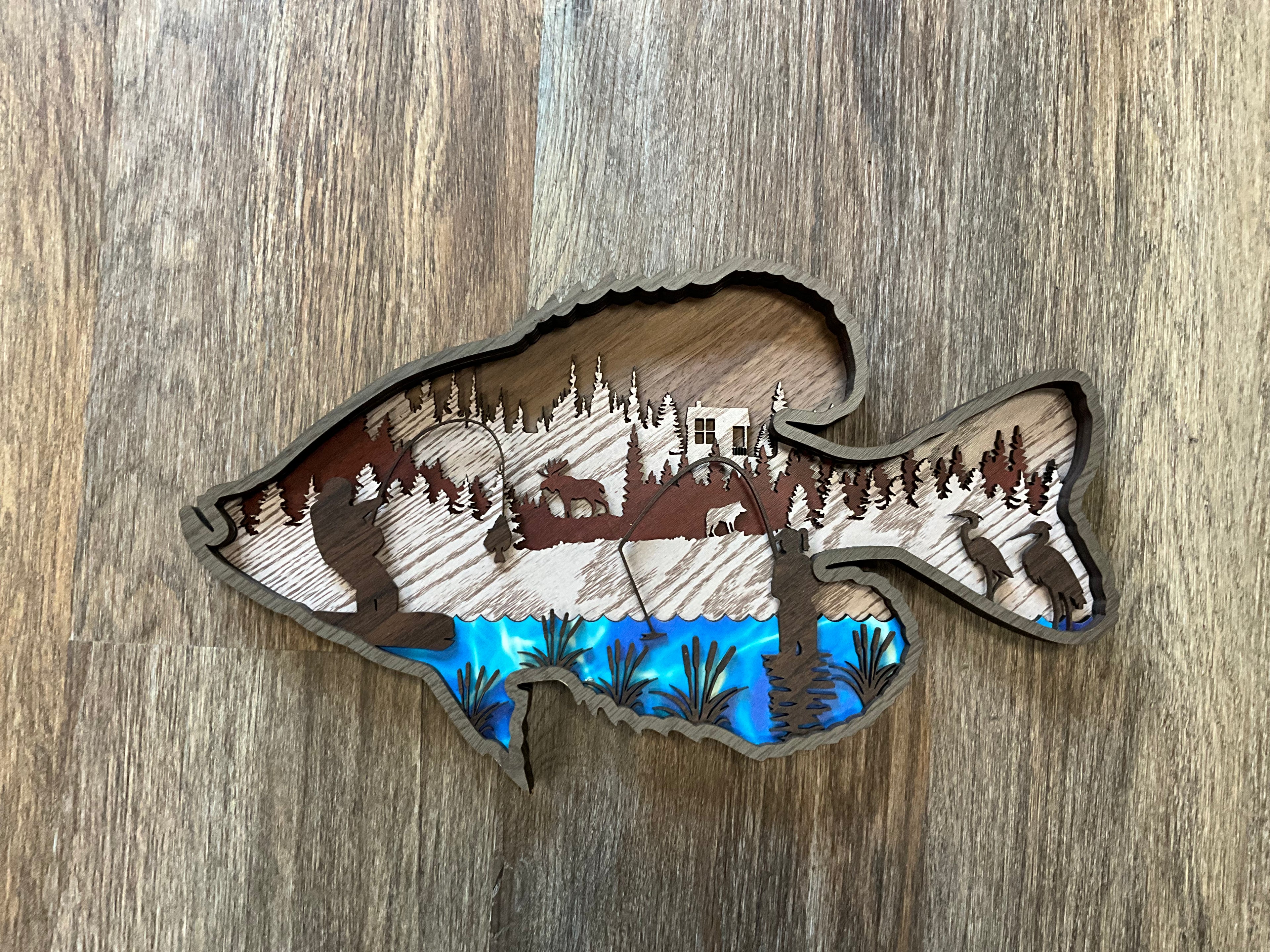 3D Crappie plaque