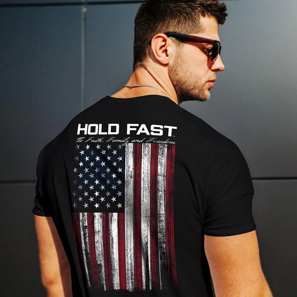 HOLD FAST American Flag Men's T-Shirt