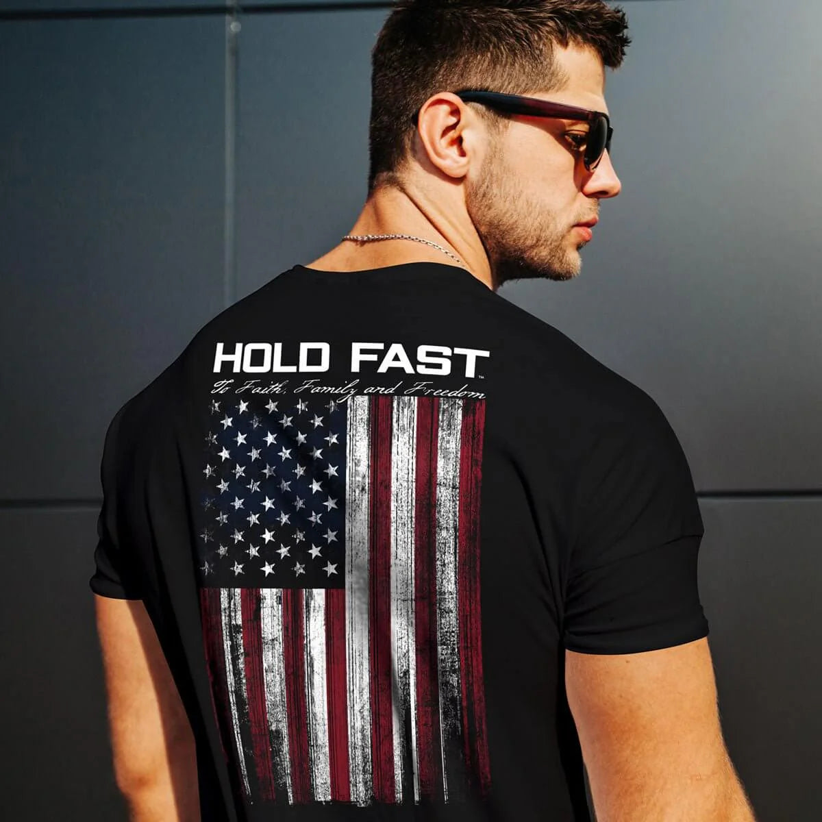 HOLD FAST American Flag Men's T-Shirt