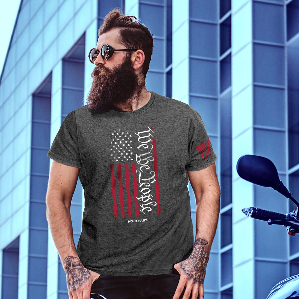 HOLD FAST We The People Flag Men's T-Shirt