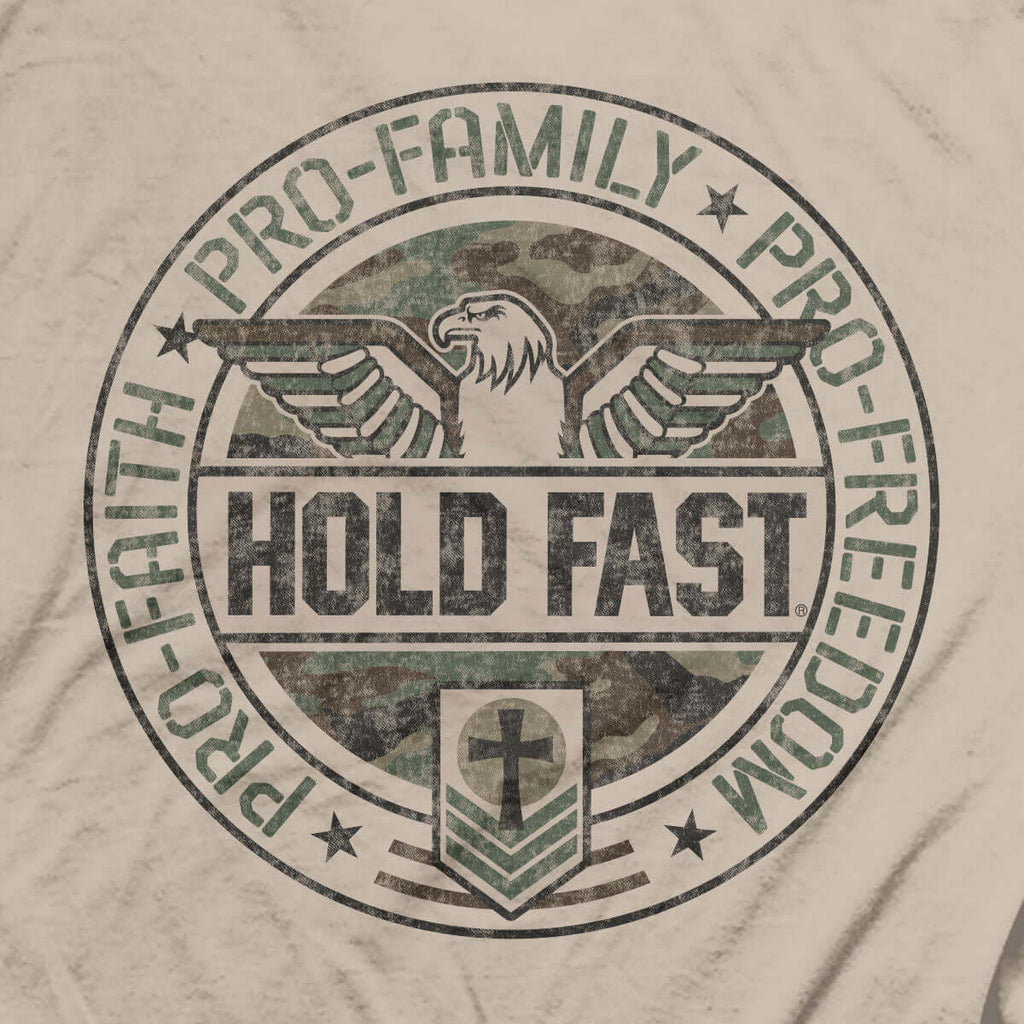 HOLD FAST Pro Faith Freedom Eagle Men's T-Shirt