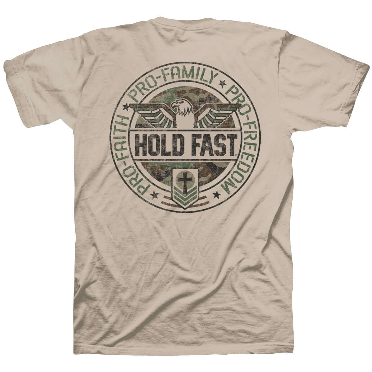 HOLD FAST Pro Faith Freedom Eagle Men's T-Shirt