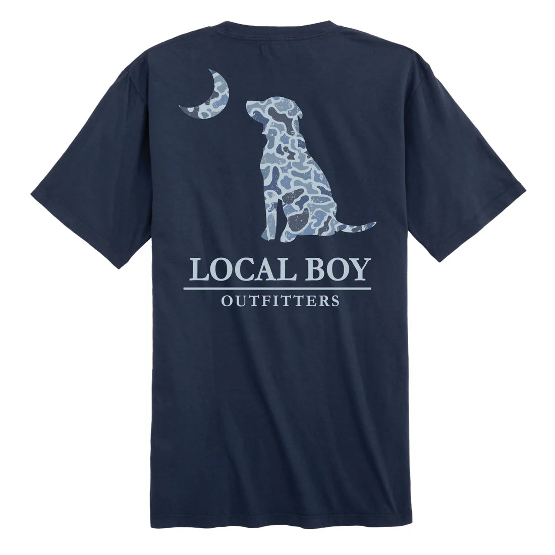 Local Boy Youth Distressed LCF Cobalt Dog & Moon T-Shirt