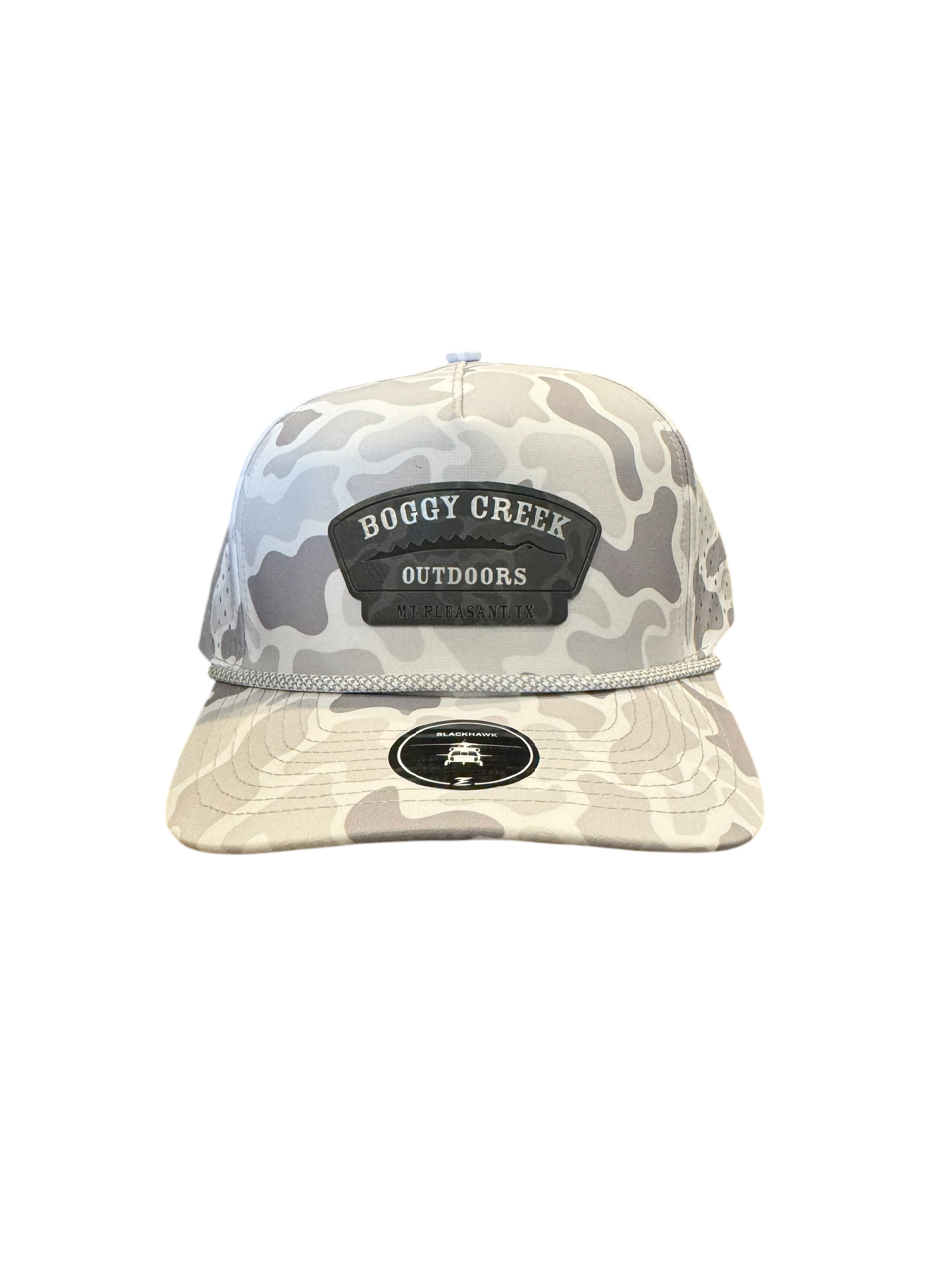 Boggy Creek Zapped Blackhawk R+ Old school snow camo Cap