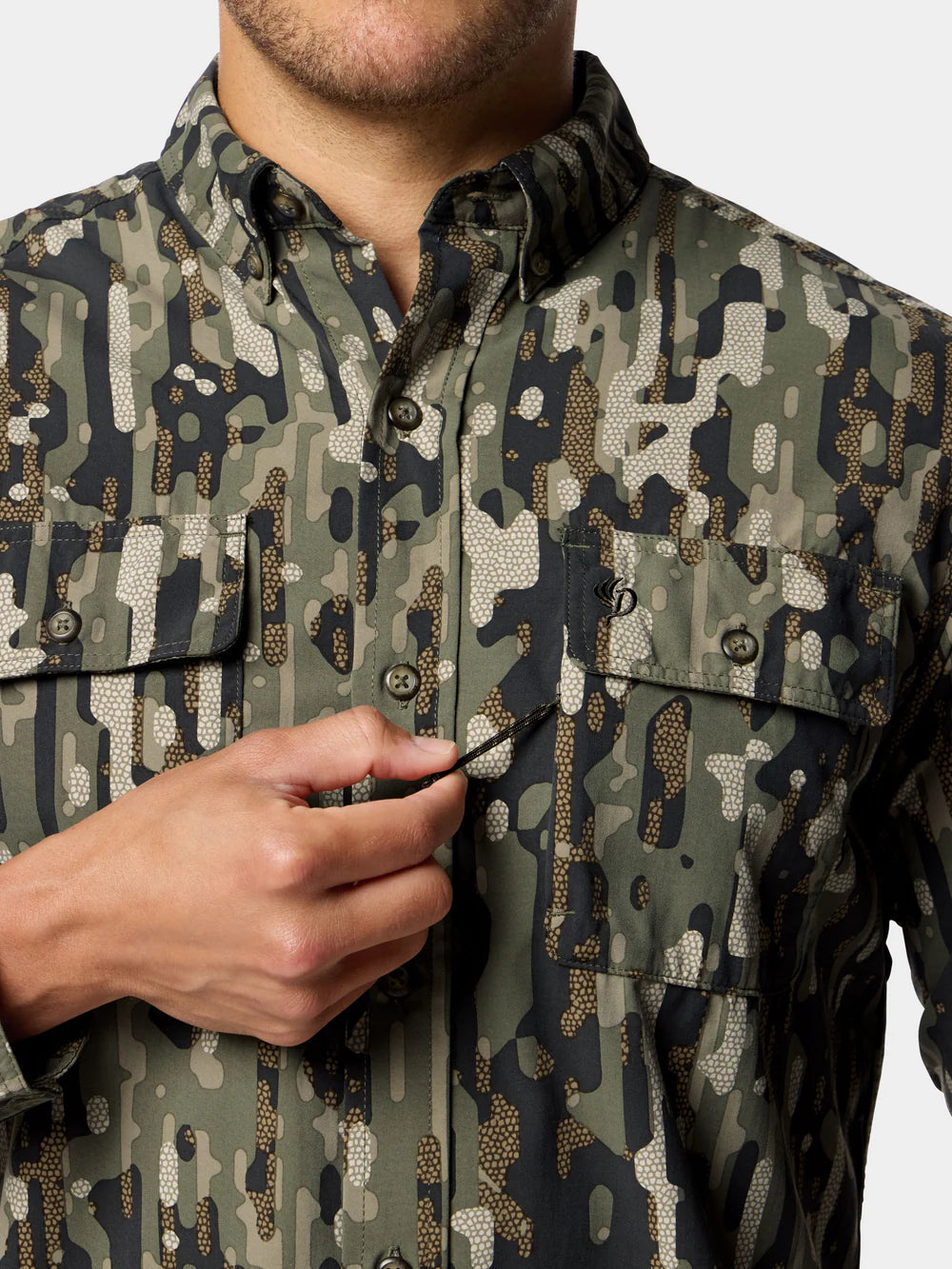 Duck Camp Lightweight Hunting Shirt Long Sleeve Woodland
