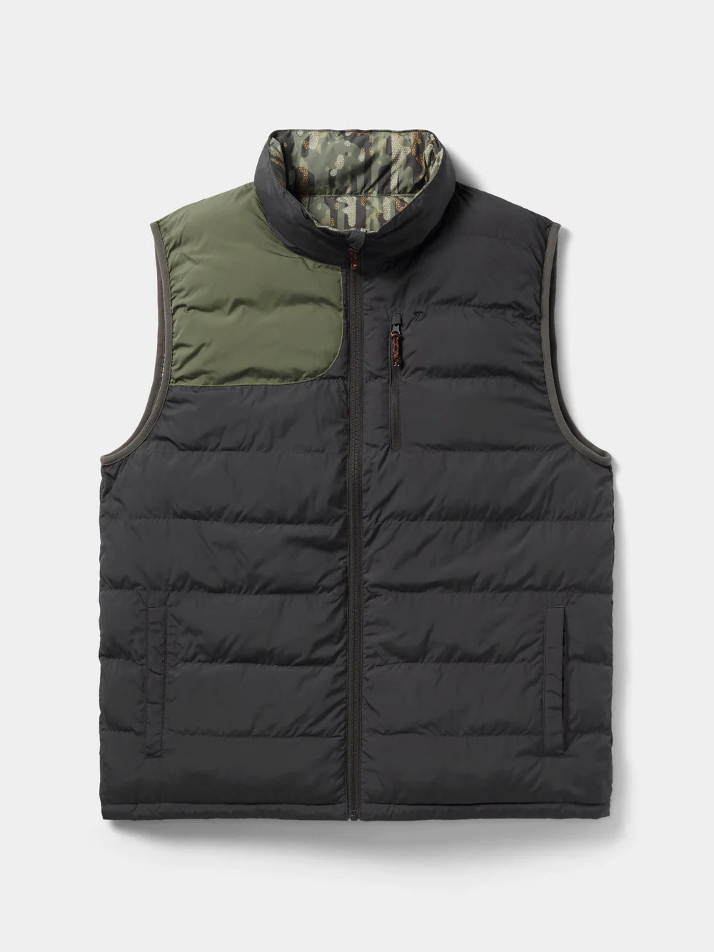 Duck Camp Reversible Puffer Vest Raven / Woodland