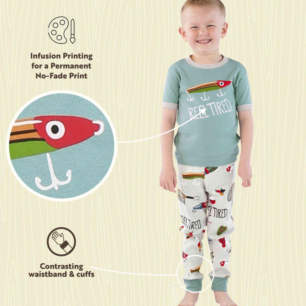 Lazy One Reel Tired Kid's Short Sleeve PJ's