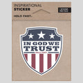 HOLD FAST® In God We Trust Shield Sticker