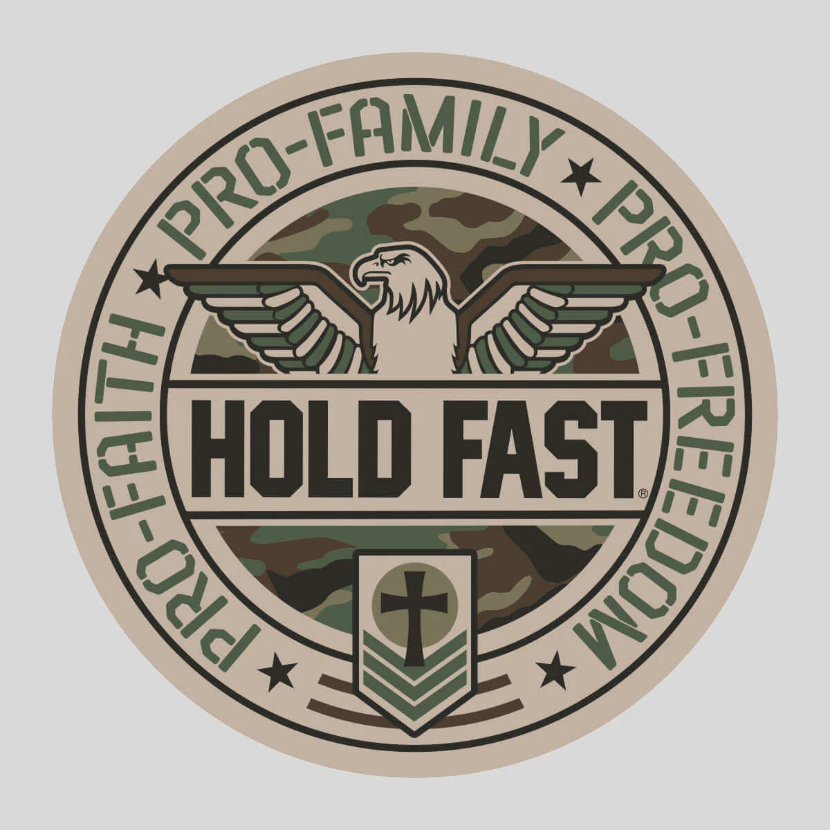 HOLD FAST Sticker Pro Faith Family Freedom