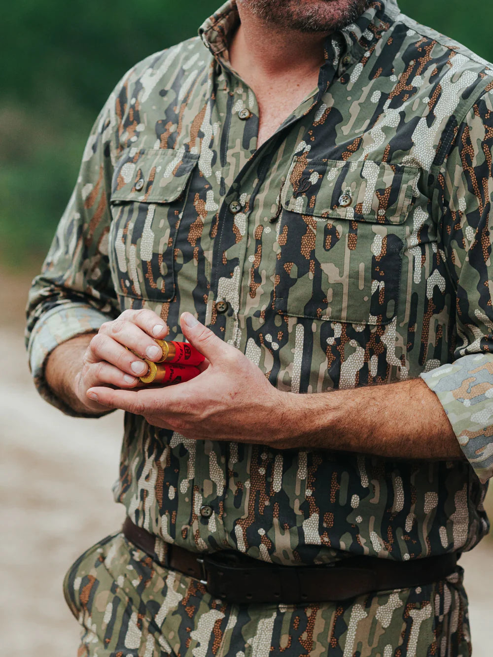 Duck Camp Lightweight Hunting Shirt Long Sleeve Woodland