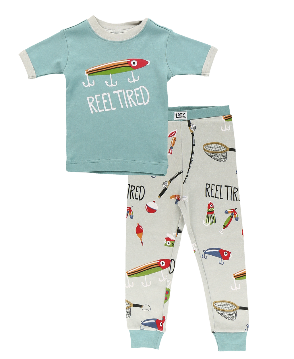 Lazy One Reel Tired Kid's Short Sleeve PJ's