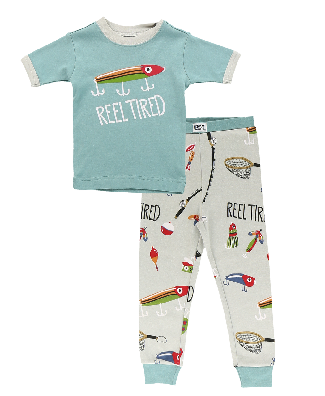 Lazy One Reel Tired Kid's Short Sleeve PJ's